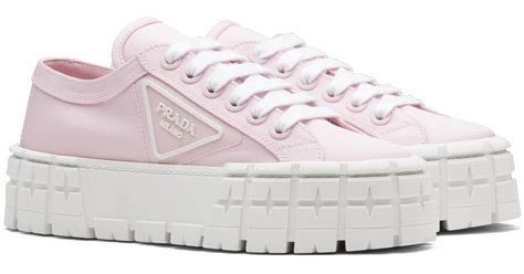 prada gabardine sneakers pink.